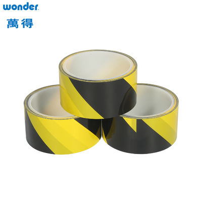 Wonder OPP Advertencia Cintas adhesivas de PVC Amarillo Negro Color Uso en interiores