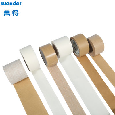 Cintas de papel Kraft blanco autoadhesivo de espesor 0.130 mm basado en disolvente