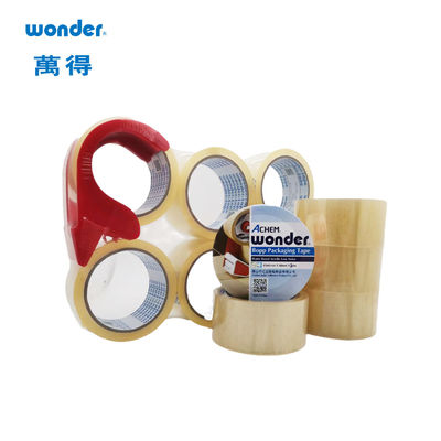 Fácil de manejar cinta de embalaje BOPP de ancho 48 mm marrón transparente