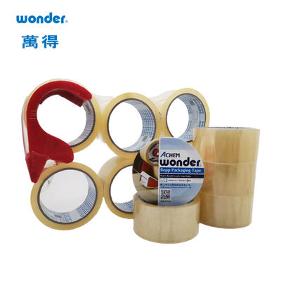 Banda adhesiva de BOPP de adhesivo a base de agua cinta adhesiva de BOPP marrón de 2 pulgadas