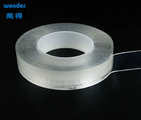 Rollo de cinta nano transparente de doble cara sin rastros extraíble reciclable