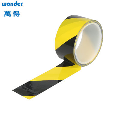 Wonder OPP Advertencia Cintas adhesivas de PVC Amarillo Negro Color Uso en interiores
