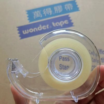 DIY Clear BOPP Papelería cinta de 18 mm de ancho amarillento individual para proyectos
