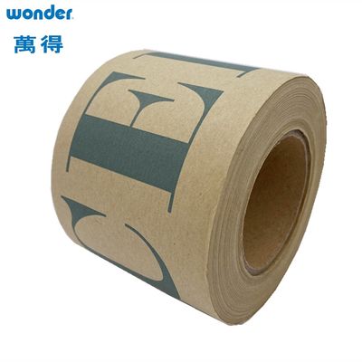Impresión personalizada de cinta adhesiva de papel Kraft de color marrón autoadhesivo